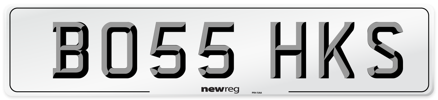 BO55 HKS Number Plate from New Reg